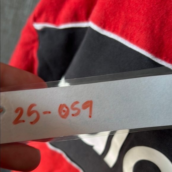 Adidas Red and Black Striped Tee - Picture 4 of 4